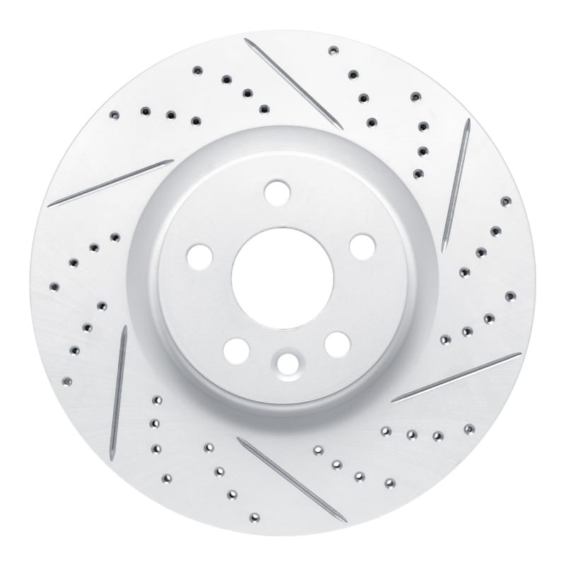 R1 Concepts — R1 15-19 Jaguar E-Pace Front Right Drilled & Slotted Geo-Carbon Rotor
