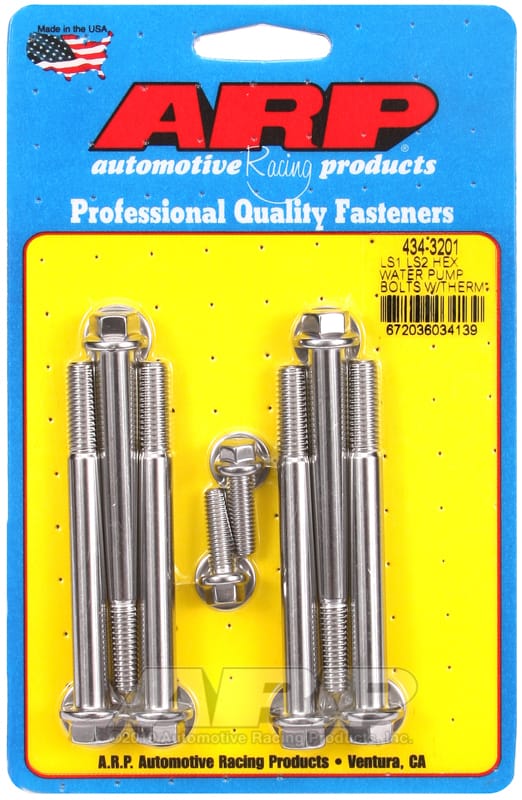 ARP — ARP LS1 LS2 SS Hex Water Pump Bolts w/ Thermostat Housing Bolts Kit