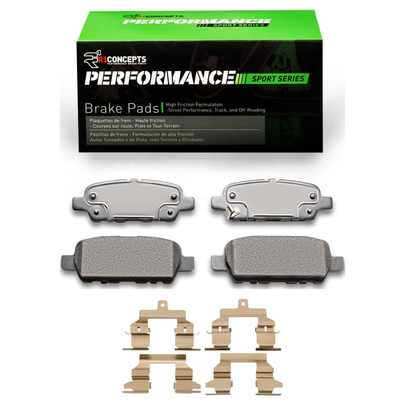 R1 Concepts — R1 08-13 Nissan Rogue Rear Performance Sport Pads & Hardware Kit
R1 Performance Sport