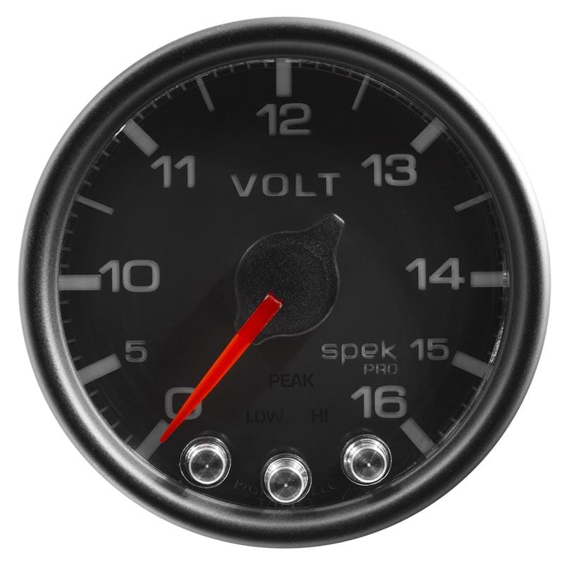 AutoMeter — Autometer Spek-Pro Gauge Voltmeter 2 1/16in 16V Stepper Motor W/Peak & Warn Blk/Blk
GA 2" VOLT BCB SPEK