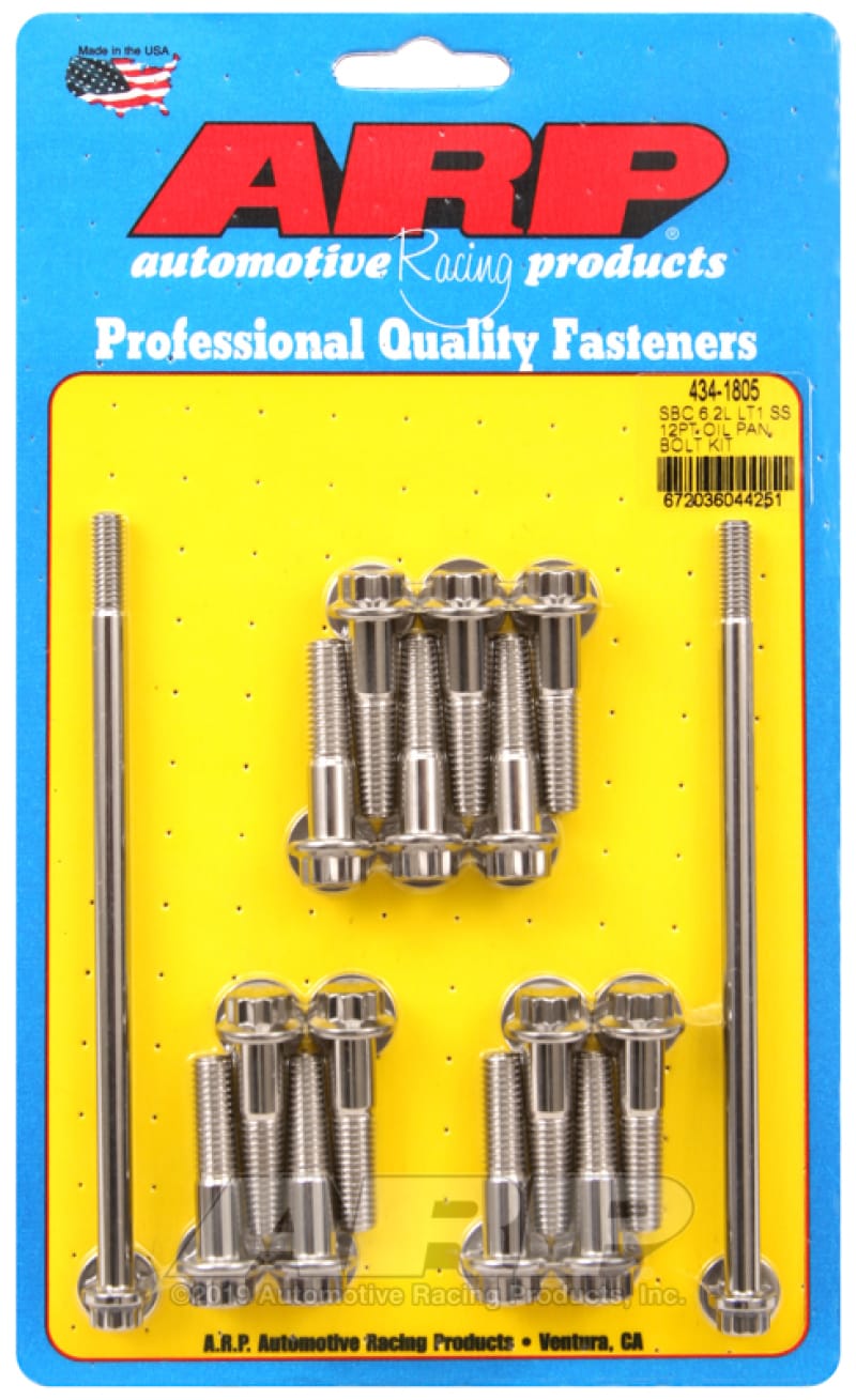ARP — ARP Chevy LT1 6.2L Oil Pan 12pt Stainless Steel Bolt Kit
