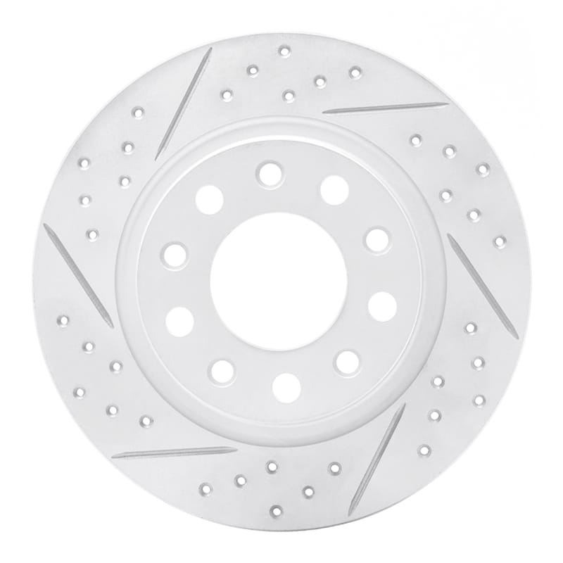 R1 Concepts — R1 13-16 Dodge Dart Rear Left Drilled & Slotted Geo-Carbon Rotor
