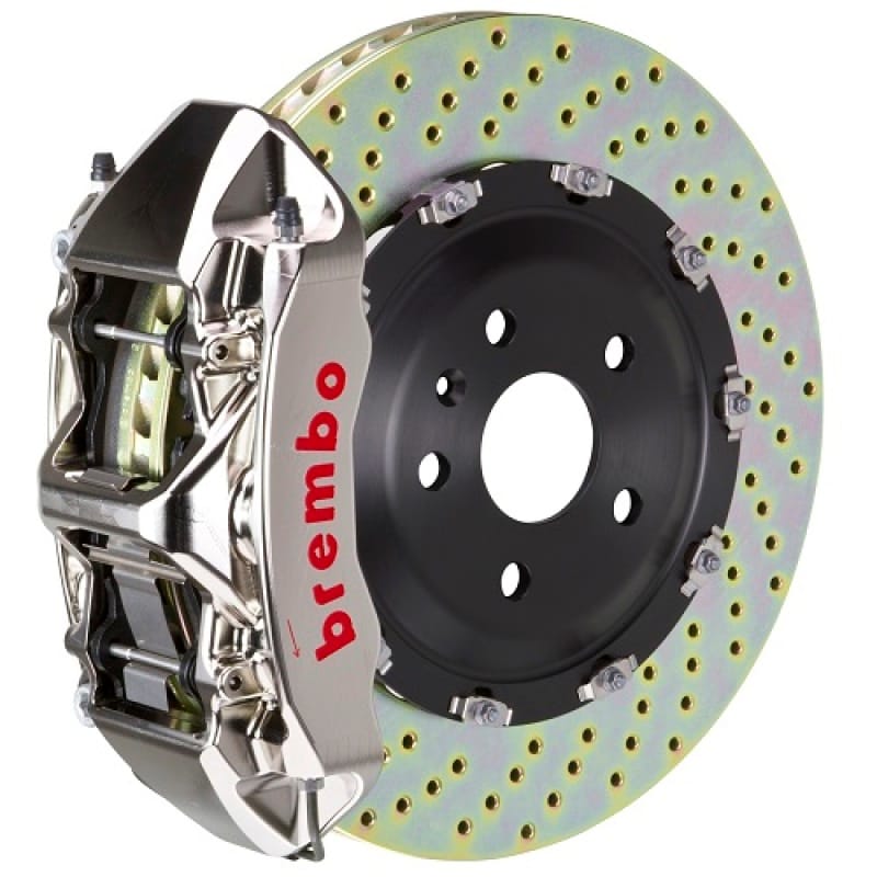 Brembo — Brembo 19-22 A-Class (Excl AMG) Fr GTR BBK 6Pis Billet 365x34 2pc Rotor Drilled-Nickel