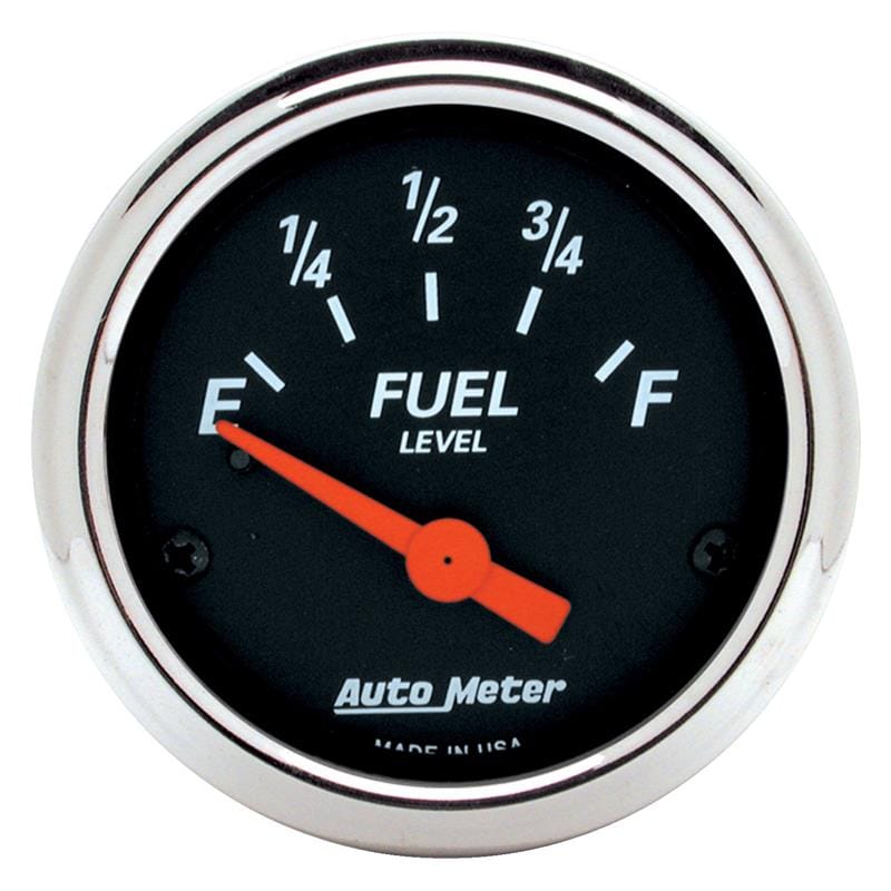 AutoMeter — AutoMeter Gauge Fuel Level 2-1/16in. 0 Ohm(e) to 30 Ohm(f) Elec Designer Black
GA 2" FUEL 0-30 DB