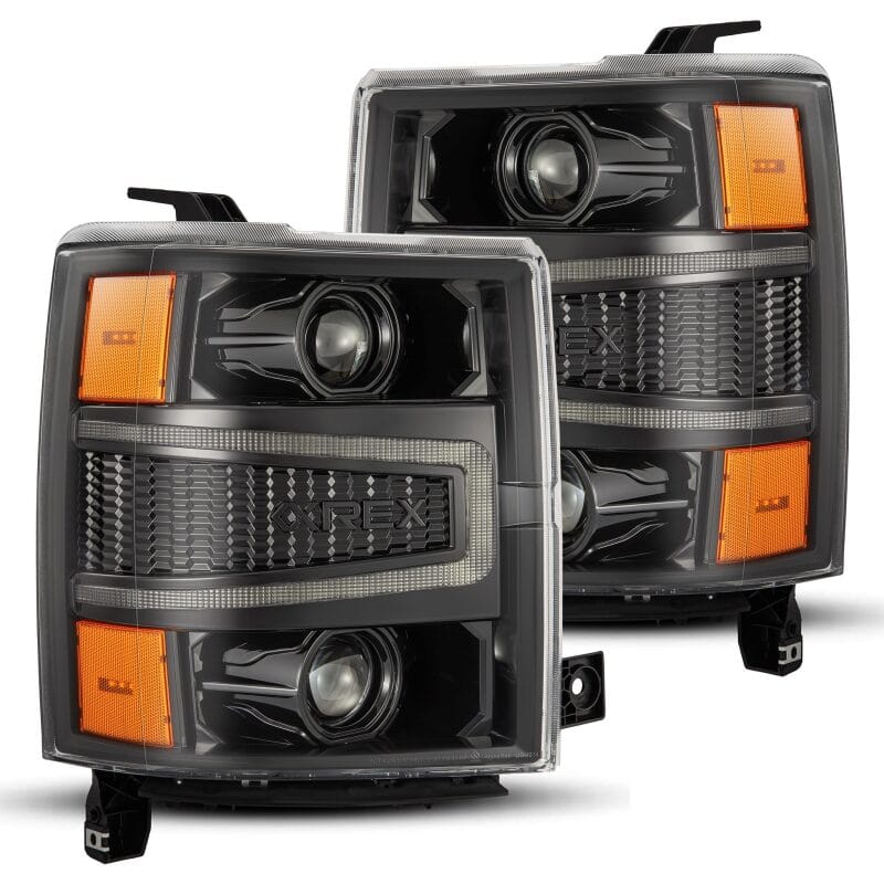 AlphaRex — AlphaRex 04-15 Chevy 1500HD LUXX LED Proj Headlights Alpha-Black w/Seq Activation Light / Seq Signal
Projector Headlights