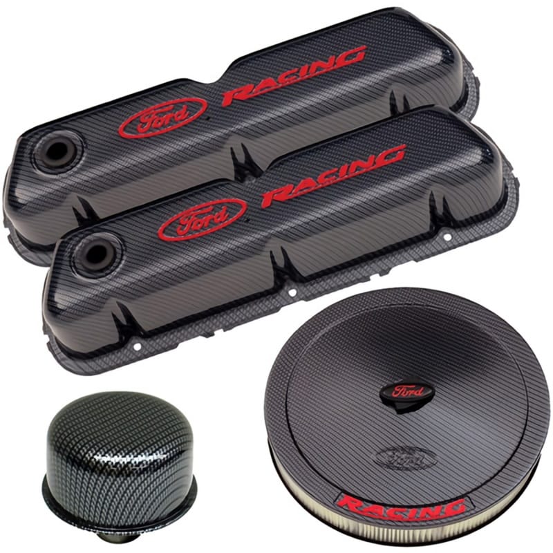 Ford Racing — Ford Racing Complete Dress Up Kit - Carbon Fiber Style Finish
Engine Dress-Up Kit