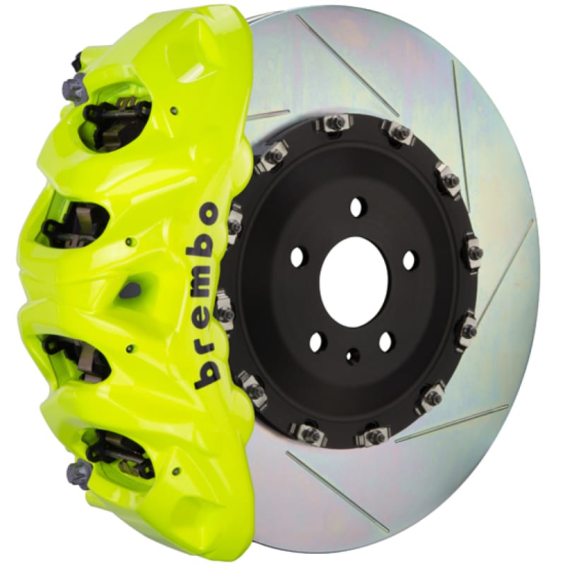 Brembo — Brembo 12-16 FR-S Front GT BBK 4 Piston Cast 326 x30 1pc Rotor Slotted Type1-Fluo. Yellow