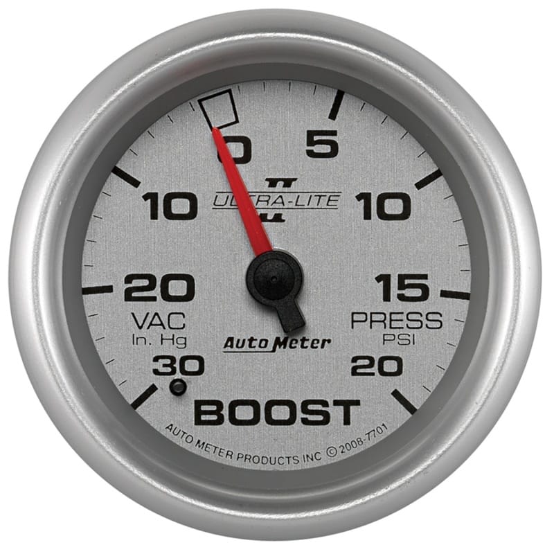 AutoMeter — Autometer UL II 2-5/8in 30in HG/20 PSI Mechanical Boost/Vacuum Gauge
2-5/8" BOOST-VAC, 30