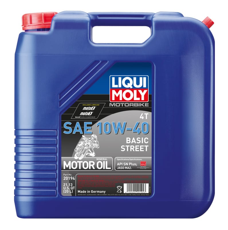 LIQUI MOLY — LIQUI MOLY 20L Motorbike 4T SAE 10W40