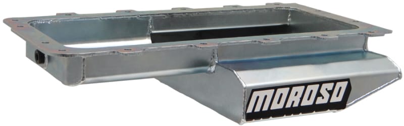 Moroso — Moroso Ford 4.6/5.4L Cobra Replica (w/Rear Sump) Road Race Baffled Wet Sump 7qt 4in Steel Oil Pan
