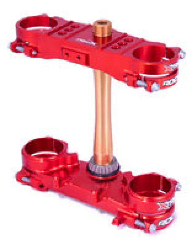 XTrig — XTrig 21+ Honda CRF 250 R/ CRF 450 R ROCS Tech Triple Clamp 22 mm. Offset M12 - Red