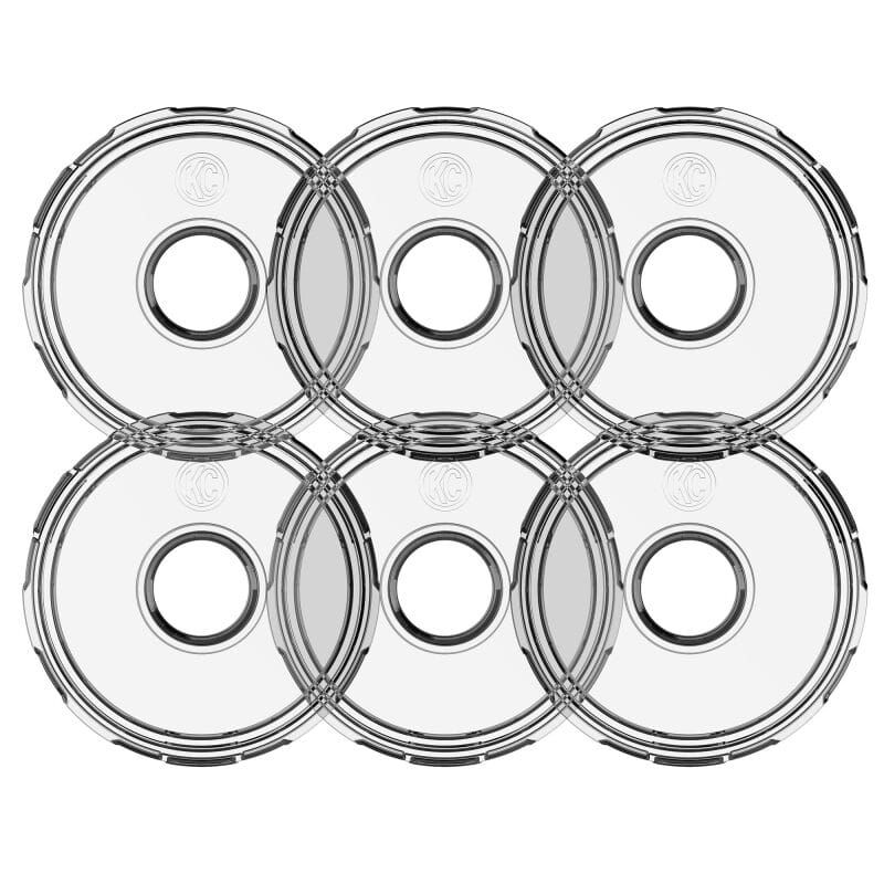 KC HiLiTES — KC HiLiTES Cyclone V2 LED - Replacement Lens - Clear - 6-PK