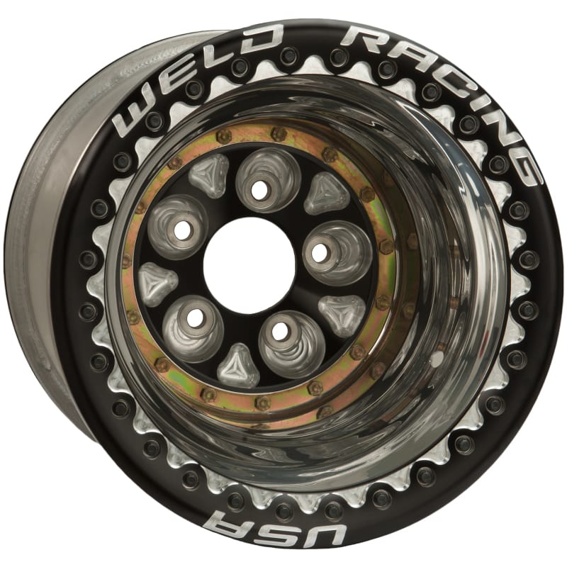 Weld — Weld Magnum Pro 16x16 / 5x5 BP / 4in. BS Black/Polished Wheel - Ultralite Black Double Beadlock
16x16 Magnum Pro DBL
