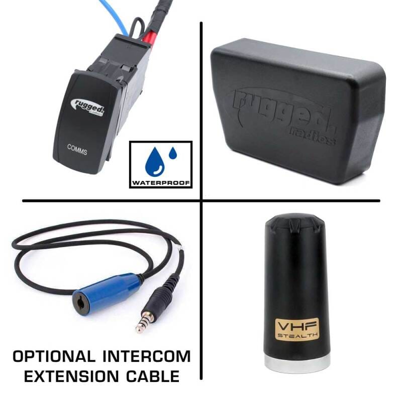 Rugged Radios — Rugged Radios Alpha Accessory Pack For Rugged UTV SXS IRCS w/o Intercom Ext Cables (for Headsets)