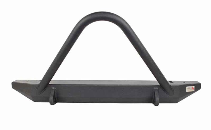 Fishbone Offroad — Fishbone Offroad 97-06 Jeep Wrangler TJ Rubicon Steel Front Bumper W/Stinger - Blk Txtrd Powdercoat