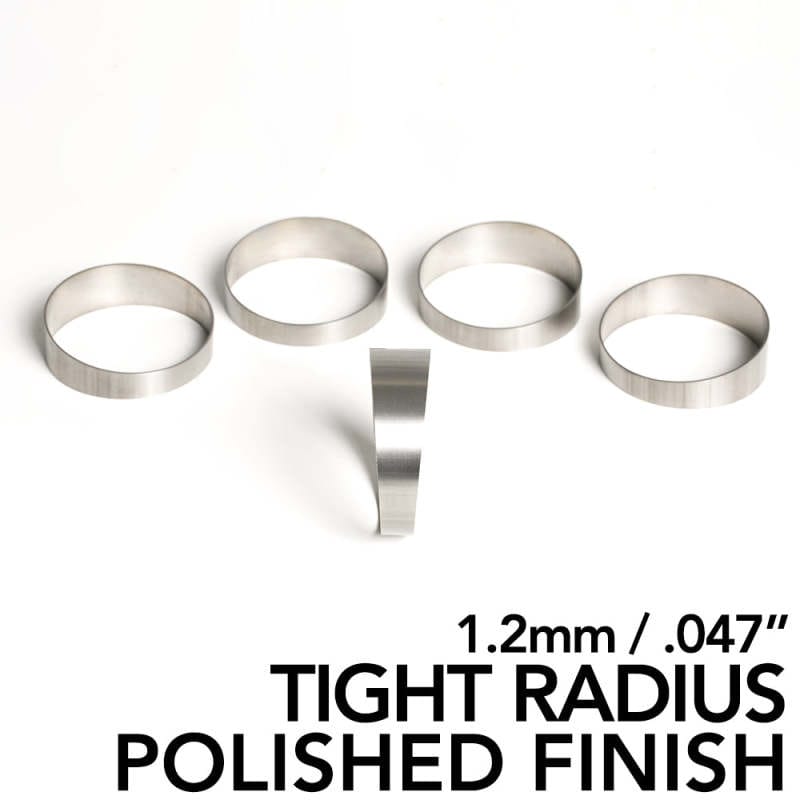 Ticon — Ticon Industries 2.5in Pie Cut 1.26D Tight Radius 1.2mm/.047in (5 Pack) - POLISHED