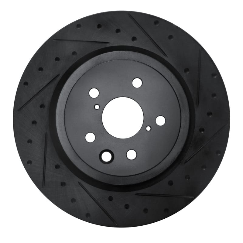 R1 Concepts — R1 15-22 Lexus RC F Right Rear Drilled & Slotted Black Brake Rotor
R1 Brake Rotor Drill