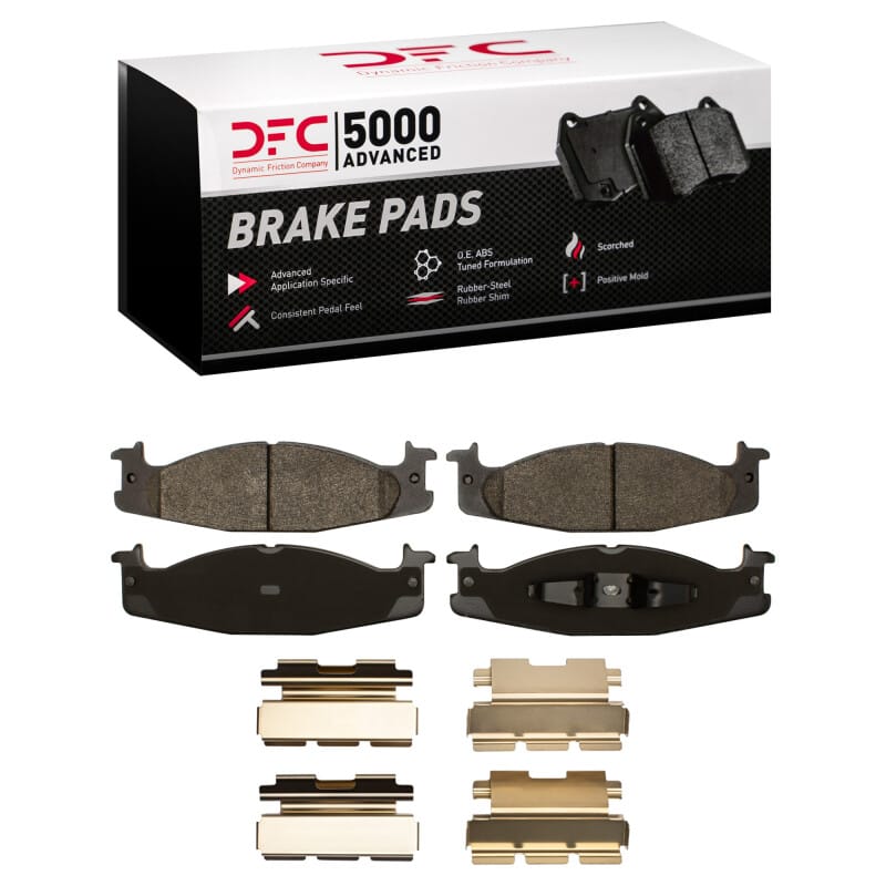 DFC — DFC 94-03 Ford E-150 Front 5000 Advanced Semi Metallic Brake Pads and Hardware Kit
DFC Brake Pad Set