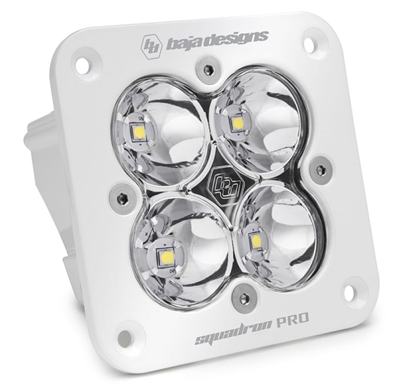 Baja Designs — Baja Designs Squadron Pro Work/Scene Pattern White Flush Mount LED Light Pod - Clear