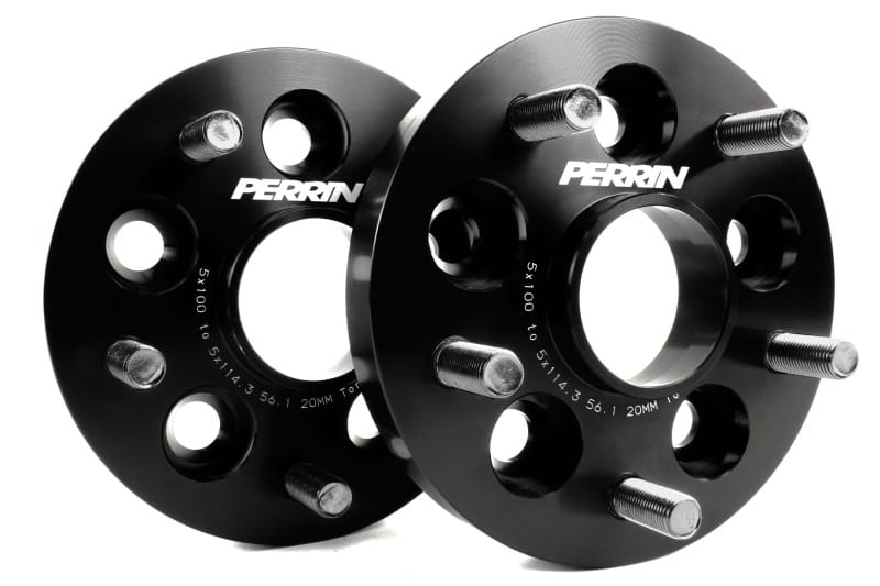 Perrin Performance — PERRIN Subaru/Toyota/Scion 20mm Wheel Adapter (Bolt-On Type) 5x100 to 5x114.3 w/56mm Hub - Pair
paPSP-WHL-220BK