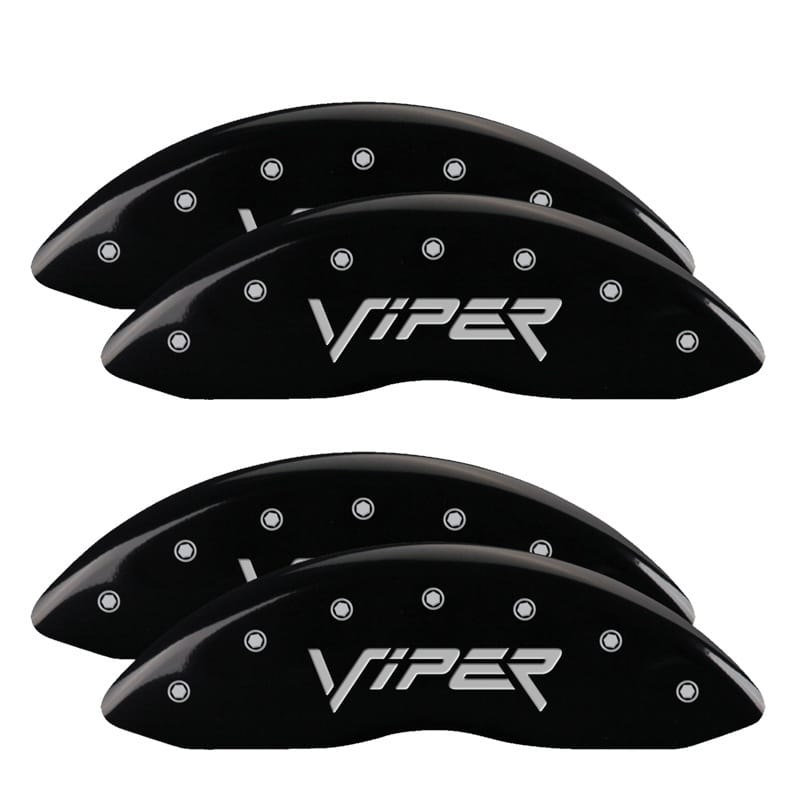 MGP — MGP 4 Caliper Covers Engraved Front & Rear Gen 2/Viper Black finish silver ch
Caliper Covers