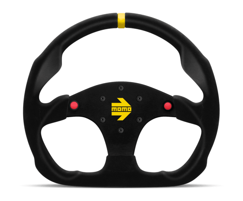 MOMO — Momo MOD30 Buttons Steering Wheel 320 mm - Black Suede/Black Spokes/1 Stripe