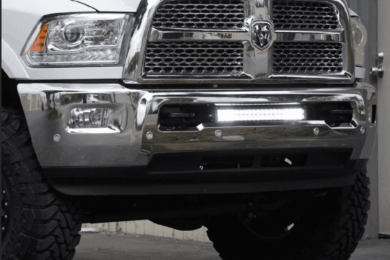 Cali Raised LED — Cali Raised 10-18 Dodge Ram 2500/3500 22 Bumper Hidden Led Light Bar Brackets Kit For - W/ 5D Opti