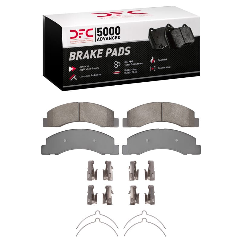 DFC — DFC 99-05 Ford F-250 2WD (Super Duty) Front 5000 Advanced Semi Metallic Brake Pads and Hardware Kit
DFC Brake Pad Set
