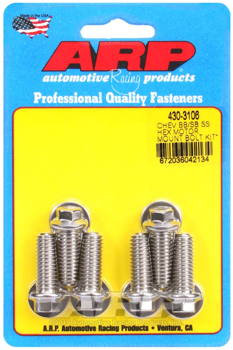 ARP — ARP Chevy Hex Motor Mount Bolt Kit w/ energy suspension Mounts