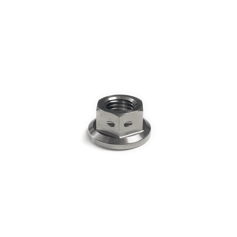 Ticon — Ticon Industries Titanium Nut Flanged M5x.8TP 8mm 6pt Head Drilled