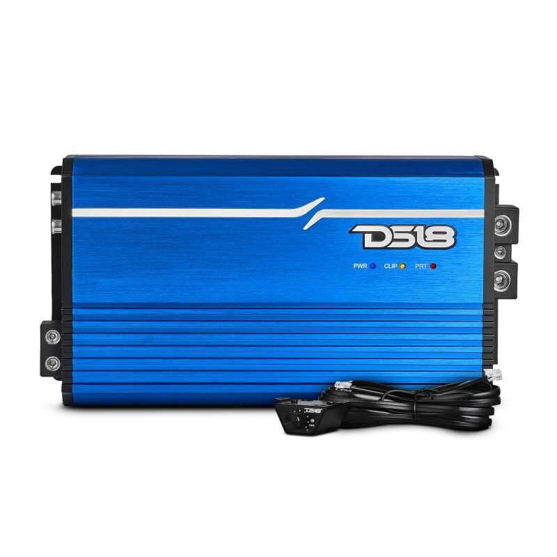 DS18 — DS18 1-Channel Amp Class D Full-Range Monoblock 3500 Watts RMS/1ohm Blue