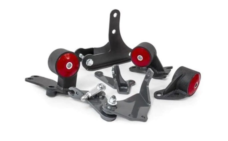 Innovative Mounts — Innovative 88-91 Civic D-Series Black Steel Mounts 85A Bushings (92+ Engine Hydro Conversion)