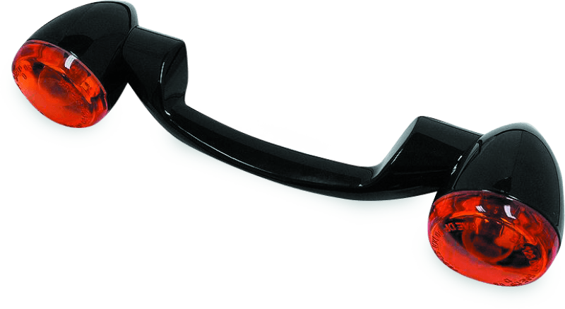 Bikers Choice — Bikers Choice 91-08 Touring 86-17 FLST Narrow Black Rear Turn Signal Bar Kit W/Amber Lens