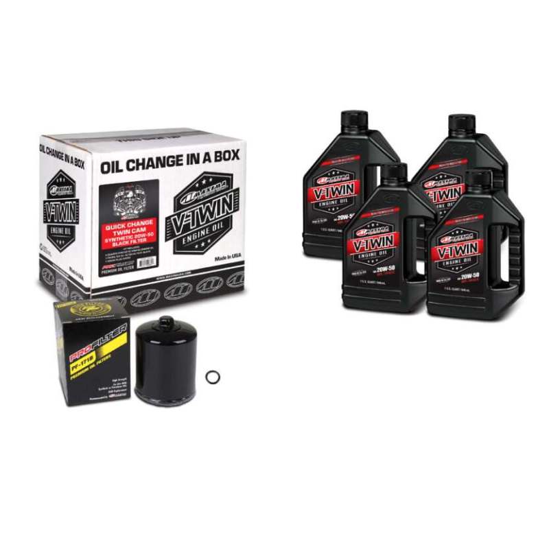 Maxima — Maxima V-Twin Quick Change Kit Synthetic w/Black Filter Twin Cam