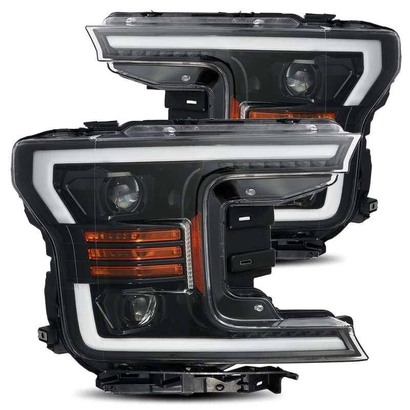AlphaRex — AlphaRex 18-20 Ford F-150 LUXX LED Proj Headlights Plank Style Jet Blk w/Activ Light/Seq Signal/DRL
Projector Headlights