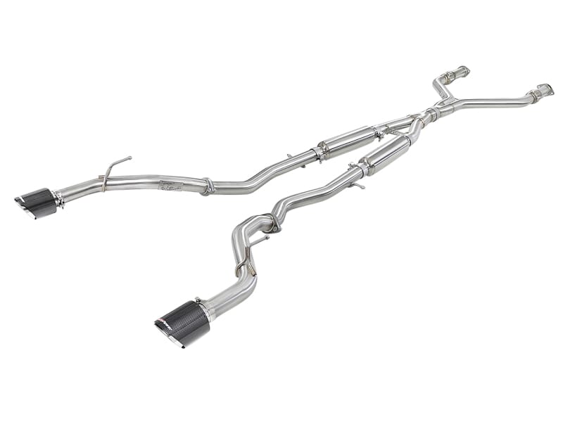 aFe — aFe POWER Takeda 2.5in 304 SS CB Exhaust w/ Carbon Fiber Tips 17-19 Infiniti Q60 V6-3.0L (tt)
Cat-Back Exhaust