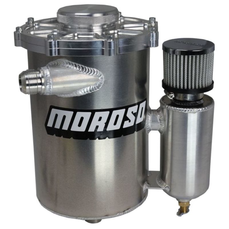Moroso — Moroso 13in Tall 7in Dia 5qt Dry Sump Tank w/Breather Tank