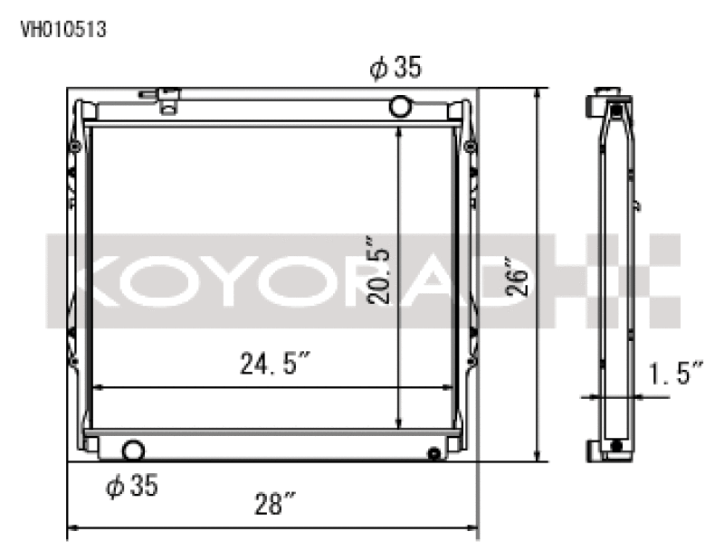 Koyo — Koyo 95-04 Toyota Tacoma V6 4x4 Manual Radiator
Racing Radiator