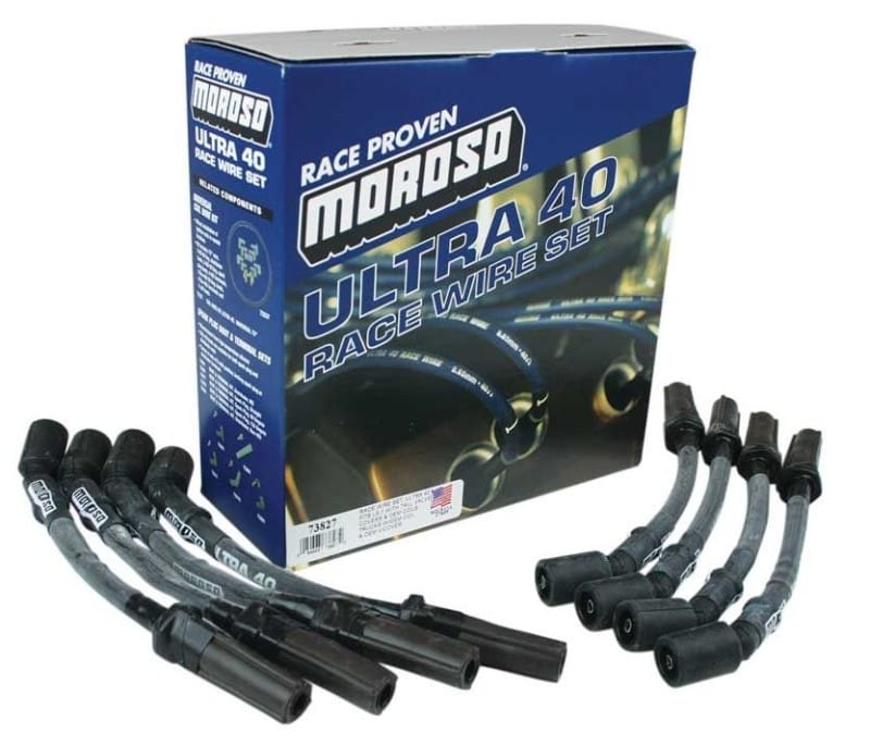 Moroso — Moroso GM LS Ignition Wire Set - Ultra 40 - Sleeved - Coil-On - 9.75in Wire - Black