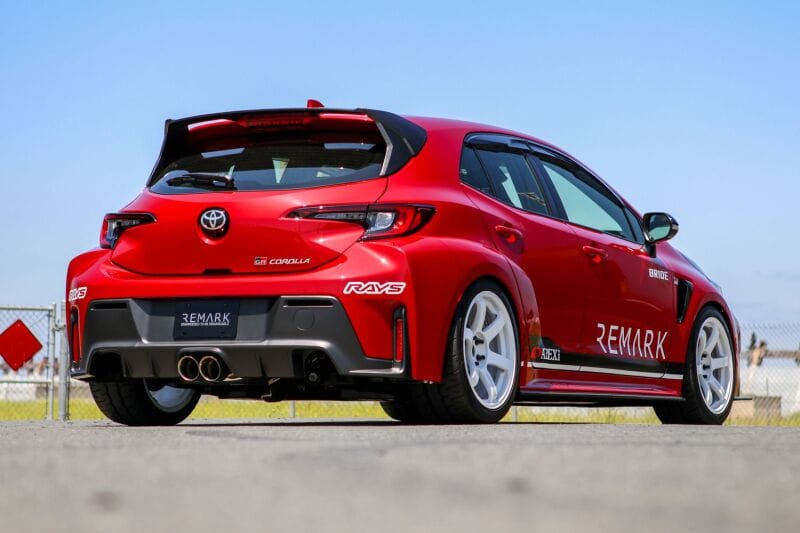 Remark — REMARK 24+ Toyota GR Corolla Dual Center Exit w/ Resonator Burnt Stainless Steel Catback Exhaust,