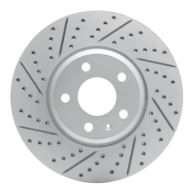R1 Concepts — R1 08-25 Audi A5 Front Left Drilled & Slotted Geo-Carbon Rotor