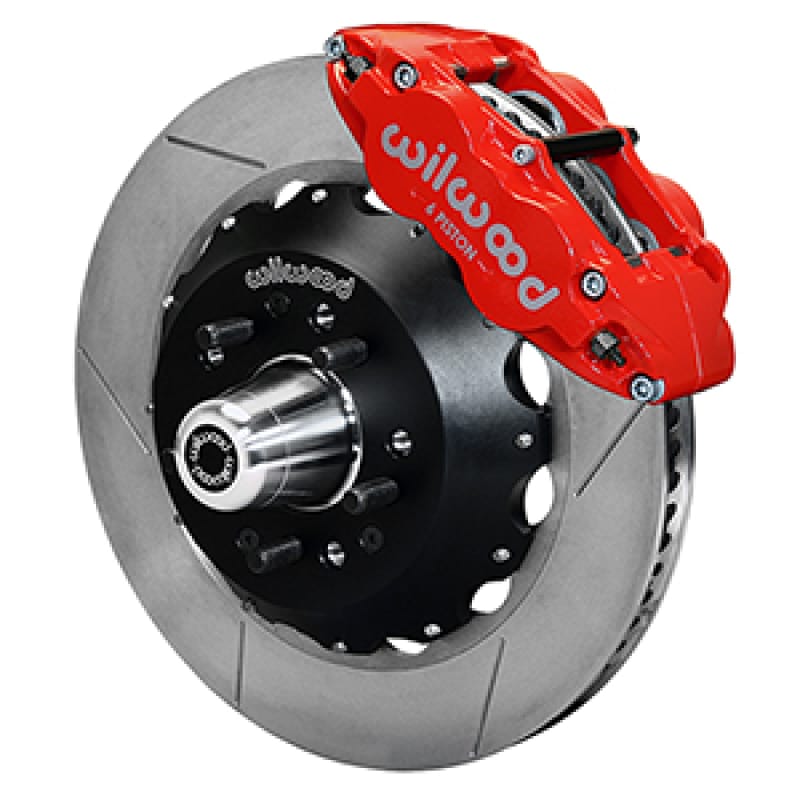 Wilwood — Wilwood 55-57 Chevy Bel Air Superlite 6R Kit, 5 x 4.50in/4.75in Hub - 14.00in Slotted Rotor - Red