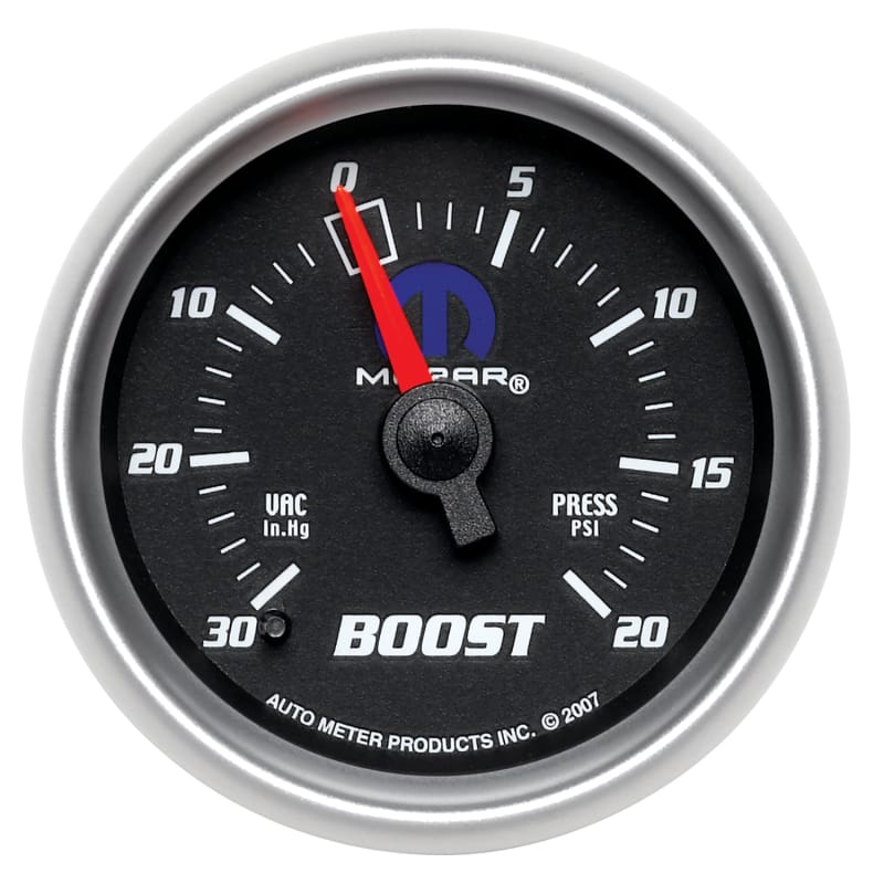 AutoMeter — Autometer Mopar 52.4mm 30 Hg/20 PSI Vacuum/Boost Gauge
MOPAR #77060033, 2-1