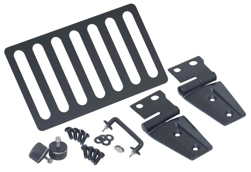 Kentrol — Kentrol 07-18 Jeep Wrangler JK Hood Kit Without Hood Catch - Textured Black