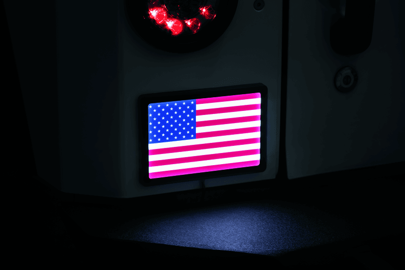 Kuryakyn — LED Freedom Flag Light 4 in. X 6 in. Black