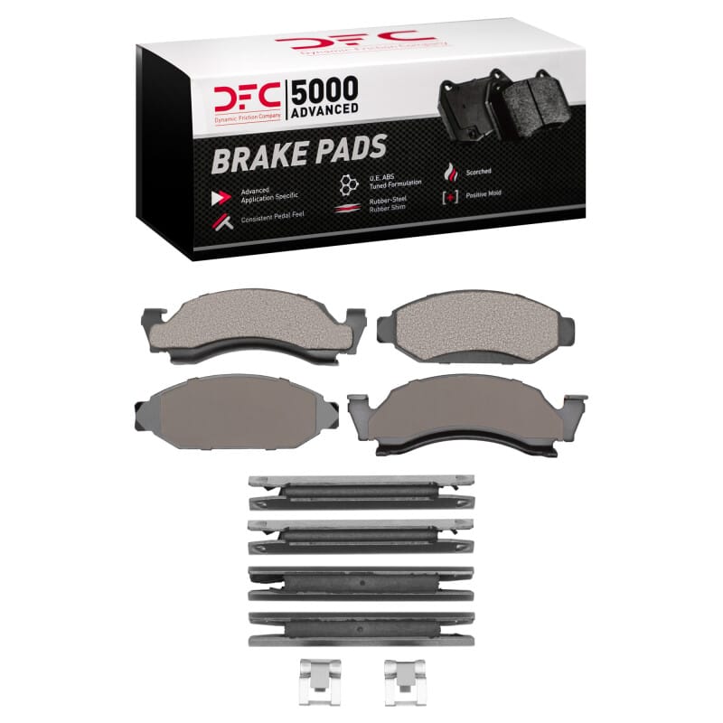 DFC — DFC 86-93 Ford F-150 RWD Front 5000 Advanced Semi Metallic Brake Pads and Hardware Kit
DFC Brake Pad Set
