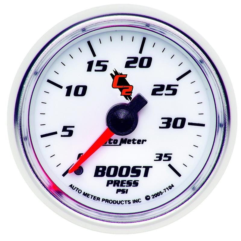 AutoMeter — GAUGE, BOOST, 2 1/16", 35PSI, MECHANICAL, C2