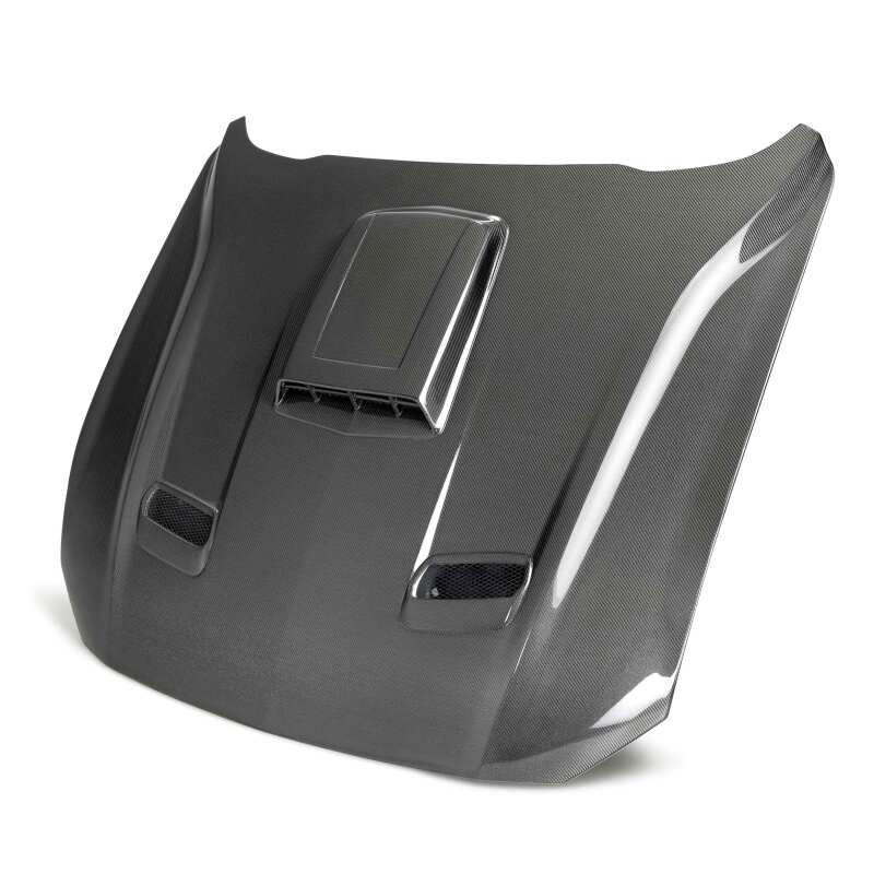 Anderson Composites — Anderson Composites 21-23 Ford Mustang Mach 1 Type-SK Double-Sided Carbon Fiber Hood