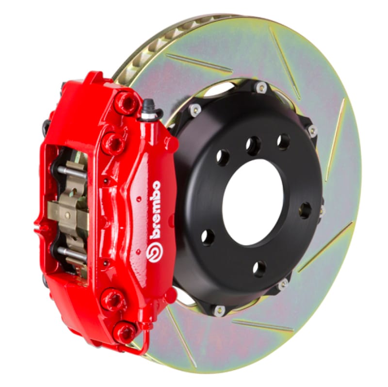 Brembo — Brembo 98-02 Z3 M-Coupe/Roadster Rear GT BBK 4 Piston Cast 2pc 328x28 2pc Rotor Slotted Type1-Red