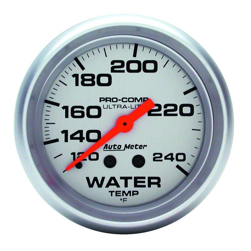 AutoMeter — GAUGE, WATER TEMP, 2 5/8" , 120-240 Degrees F, MECHANICAL, 12FT., ULTRA-LITE